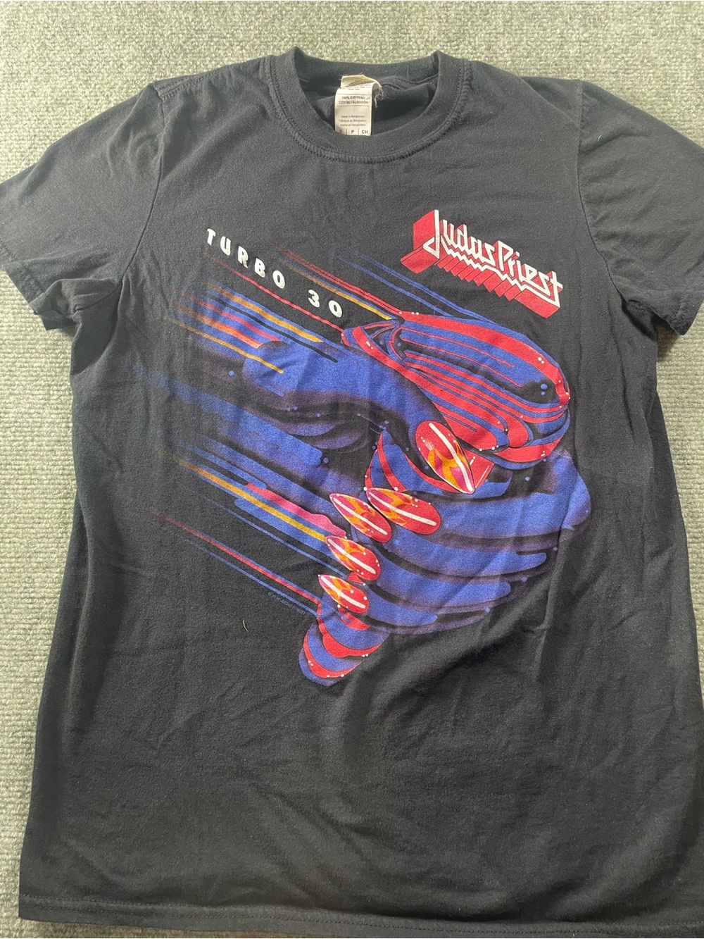 Gildan Black Judas Priest Turbo 30 Graphic Tee